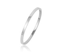 MILAKOO Titan Stahl Armband 4mm Damen Titanium Stahl Armbänder Silver Gold Armreif für Mutter Mädchen