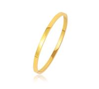 MILAKOO Titan Stahl Armband 4mm Damen Titanium Stahl Armbänder Silver Gold Armreif für Mutter Mädchen