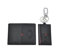 Milan 143447 Set Geldbörse und Schlüsselanhänger aus 100% Leder, Schwarz, Standard, Zeitgenössisch