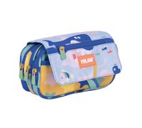 MILAN® Federmäppchen mit 4 Reißverschlüssen und Klappe, spezielle Serie Blue Odyssey