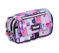 Milan Federmäppchen Mit 4 Reißverschlüssen Und Klappe Aliens 2 Special Series One Size Multicolor