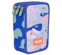 MILAN® Federmäppchen mit 3 Etagen mit speziellem Inhalt der Serie Blue Odyssey