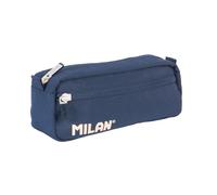 MILAN Federmäppchen Serie 1918, rechteckig, 2 Reißverschlüsse, Marineblau 081148SNCB