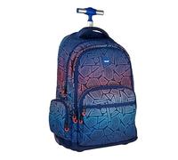 MILAN Rucksack mit Rollen 6 Reißverschlüssen (25L) Fit, blau
