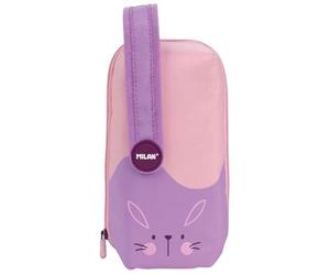 MILAN® Set 4 Federmäppchen mit Spezial-Serie Fun Animals violett