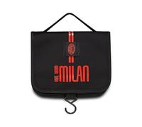 Milan Seven Kosmetiktasche für Jungen, Rot Schwarz, mit Griff, Reisen und Freizeit, Schwarz, Modern