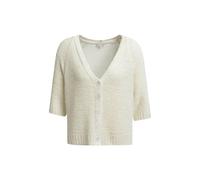 Milano Italy - 1/2 raglan sleeve cardigan w v- neck + placket sand - Gr. - S
