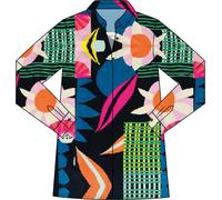 Milano Italy - Blouse w collar and placket + 1/1 sleeves navy print - Gr. - 40