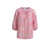 MILANO ITALY - blouse w neckpanel + slit, 3/4 raglan sleeves orchid print - Gr. - 42