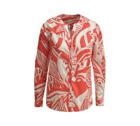 Milano Italy - Blouse w roundneck + placket, 1/1 sleeves w turn up function poppy print - Gr. - 36
