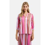 Milano Italy - Blouse with gathering and stand up collar poppy print - Gr. - 36