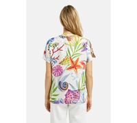 Milano Italy - Blousetop with panel and v-neck colorful print - Gr. - 38