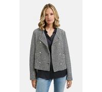 Milano Italy - Chaneljacket, double breasted, flap pockets navy print - Gr. - 38