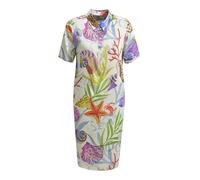 Milano Italy Damen Hemdblusenkleid mit Sea Life Print Colorful, 36