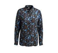 Milano Italy Damen Langarmbluse mit Printmuster Mocca Print, 42