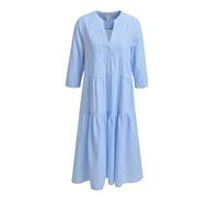 Milano Italy Damen Midikleid im Streifen-Design mit 3/4-Ärmeln Azure, 42