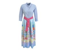 Milano Italy - Dress w frill collar, 3/4 sleeve, wide skirt colorful print - Gr. - 36