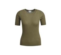 Milano Italy - Fitted 1/2 sleeve Pullover with round neck khaki - Gr. - S