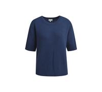 Milano Italy - Fitted 1/2 sleeve Pullover with round neck navy - Gr. - XS