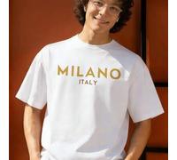 Milano Italy graphic t shirt 100 Percent Cotton mens tshirts French Style Basic summer outfits men French Style Minimalist Casual mens clothing mens t