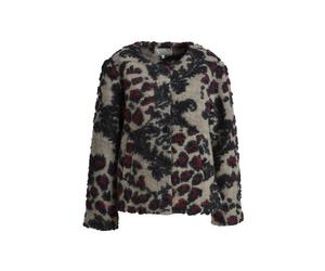 Milano Italy - jacket roundneck welt pockets 1/1 sleeve black print - Gr. - 34