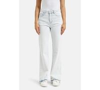 MILANO ITALY - Kickflare pants, 5-pockets style, open hem light denim - Gr. - 36