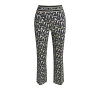 Milano Italy - kickflare pants w/elastic waistband black print - Gr. - 36