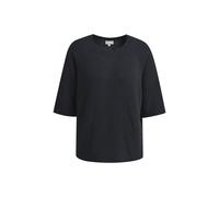 Loose fit pullover with 1/2 sleeves and round neck Schwarz L