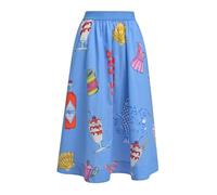 midi skirt elastic wb Blau 42