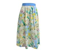 Milano Italy - midi skirt elastic wb light blue print - Gr. - 40