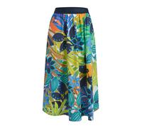 Milano Italy - midi skirt elastic wb navy print - Gr. - 38