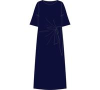 MILANO ITALY - mididress w roundneck, 1/2 sleeve + knot detail at waist navy - Gr. - 40