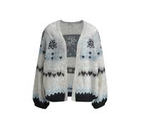 Milano Italy - open cardigan w/ intarsia 1/1 raglan sleeve - Gr. - M