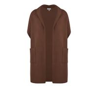 MILANO ITALY - open cardigan with oversized shoulders choco - Gr. - S/M