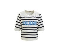 Milano Italy - oversize pullover with 1/2 raglan sleeves navy print - Gr. - S