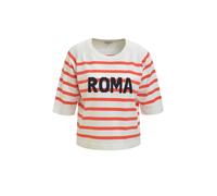 MILANO ITALY - oversize pullover with 1/2 raglan sleeves red print - Gr. - XL