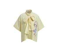 MILANO ITALY - oversized blouse w/ bow tie, 1/2 sleeve lemon print - Gr. - 40/42