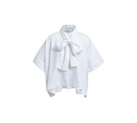 Milano Italy - oversized blouse w/ bow tie, 1/2 sleeve white - Gr. - 36/38