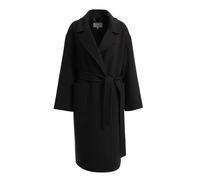 Milano Italy - oversized coat w lapel collar 1/1 sleeve shell fabric belt mocca - Gr. - XS