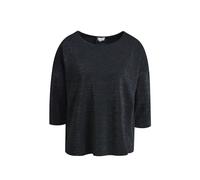 Milano Italy Schimmerndes T-Shirt mit 3/4-Arm in Black, Größe XL