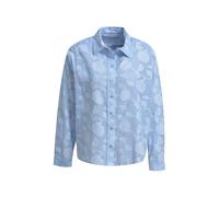 Milano Italy - oversized shirt blouse, 1/1 sleeve light blue print - Gr. - 40