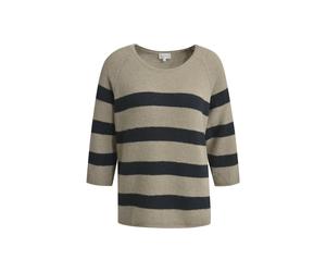 Milano Italy - pullover with 3/4 raglan sleeves and round neck mink print - Gr. - XS