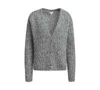 rib knit cardigan v-neck 1/1 sleeve Grau M