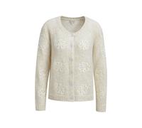 Milano Italy - round neck raglan cardigan 1/1 sleeve + emboidery offwhite - Gr. - XL
