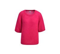 Milano Italy - round neck raglan pullover 1/2 sleeve fuchsia - Gr. - L