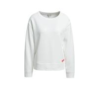 Milano Italy - round neck sweatshirt w/ AW & slits 1/1 sleeve offwhite - Gr. - S