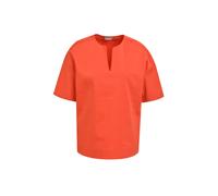 Milano Italy Relaxed Fit T-Shirt mit Tunika-Ausschnitt in Rot, Größe 36