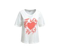 Milano Italy - roundneck t-shirt w/ AW 1/4 sleeve offwhite - Gr. - XS