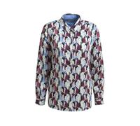 Milano Italy - shirt blouse 1/1 sleeve vino print - Gr. - 38