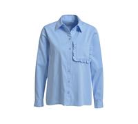 Milano Italy - shirt blouse chest pocket w/ ruffles 1/1 sleeve sky - Gr. - 44